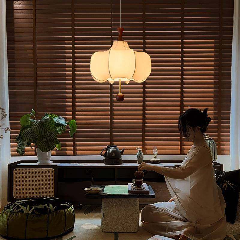 中古风吊灯复法式餐厅灯艺布实全光谱木护眼吊灯卧室客厅700古书,家装灯饰光源,智能吊灯,淘宝优惠券,粉丝福利购,淘宝优惠卷
