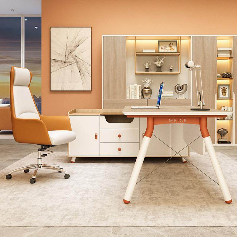 办公管老板家桌简约现代桌主经理桌MAIQI-01时尚女老板办公桌椅组