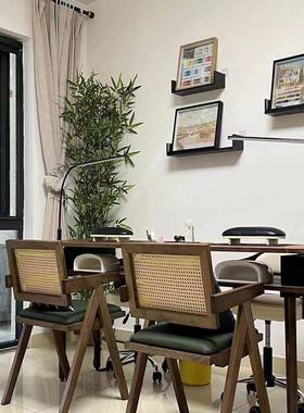 甲美实木胡桃桌子美式家用古台单人简约吸复尘器桌椅双套装经UIT