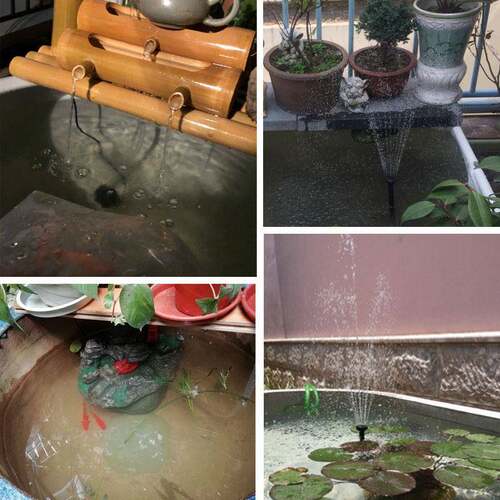 6W户998阳太能方型喷泉园水池流水喷花泉漂浮喷泉外鸟浴盆庭院喷