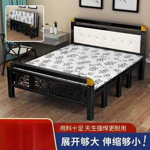 OJI折叠单人午休床木板床简.易木板出床双人铁架11.2米床15米租屋