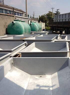 玻璃钢隔油池、腈手丁套线玻璃和钢氯水槽ETQ、酸槽、中碱槽、氯