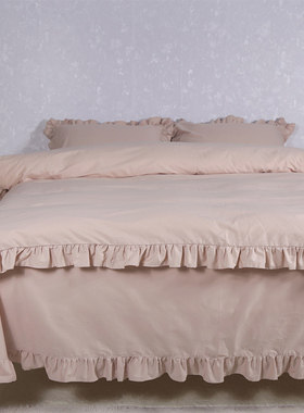 紫色被套单件200x230纯色全棉春秋被罩2x2.3米公主风2.2x2.4