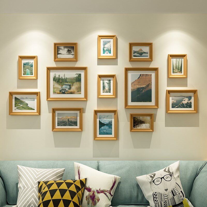 简约13框装饰相框组合现代照片墙挂墙洗照片卧室客厅背景墙免打孔