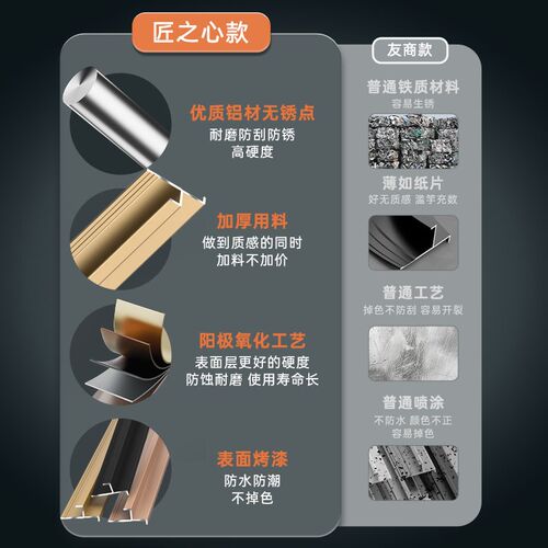 铝合金护墙板收边条木饰s面海棠角金属收口条瓷砖阳角不锈钢装饰