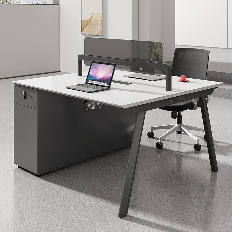 办公桌现代员工位办公桌椅组合工位四人位屏风职员办公桌办公家具