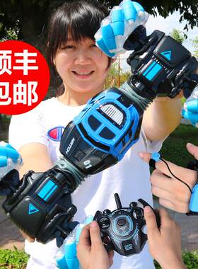 体感遥控变形越野车 儿童手指扭变特技车 炫酷V灯光电动玩具车