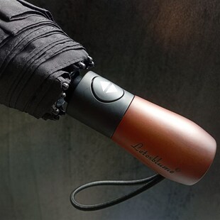 加固10骨防风全自动伞加大112cm晴雨伞商务风男士 三折叠雨伞纯色