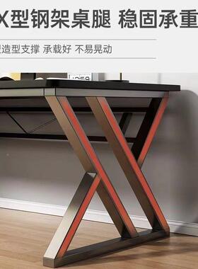 仿岩板台式电脑办公代约桌卧室学生现家用书桌简写字桌床边FEO电