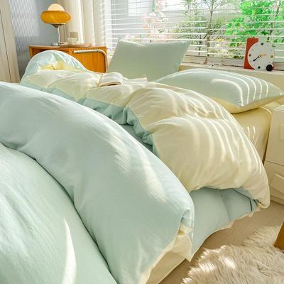 A0类母婴10套云朵水洗棉f8sHFYxN床套上四件套加厚床单被宿舍三件