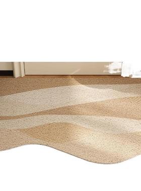 奶油风入户门口地垫丝垫圈防滑家用脚地垫门进EYI门现代异形可裁