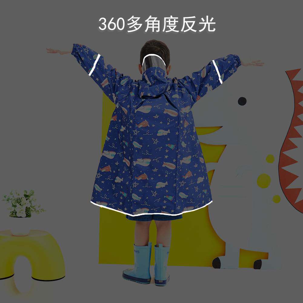 2025儿童满版十款雨衣雨天户外野营上下学大书包透明帽檐可收纳