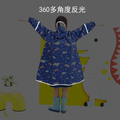 2025儿童满版十款雨衣雨天户外野营上下学大书包透明帽檐可收纳