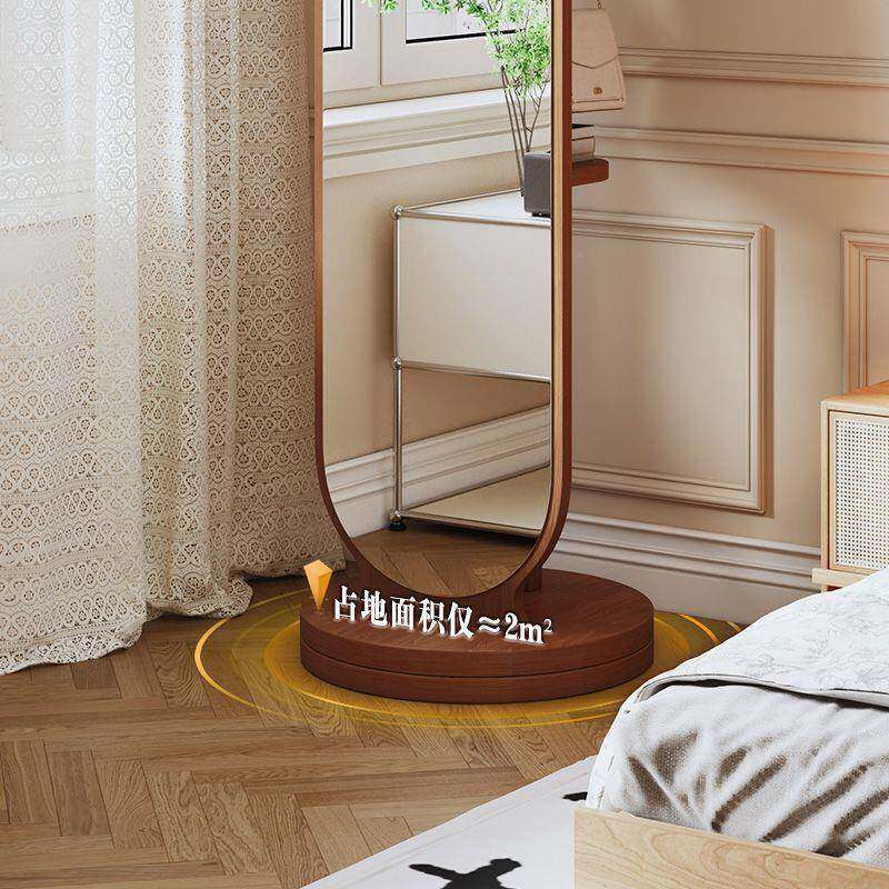 妆镜全身镜落地镜家旋转穿化衣镜试衣镜舍女生卧室宿用镜子移动衣