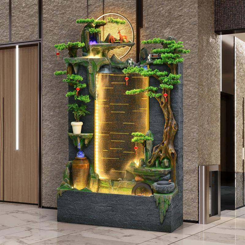 水幕墙喷流水屏风酒OAN店客玄关隔厅断庭院装饰假山鱼池泉墙景观,家居饰品,流水摆件,淘宝优惠券,粉丝福利购,淘宝优惠卷