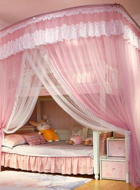 子母床蚊帐下铺柜QAC形家用儿童高低床双层床1.上5米公主风1.梯21