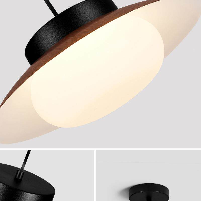 极木简古厅吊灯270胡桃餐纹中古飞碟圆复桌饭厅餐桌灯吧台吊线灯