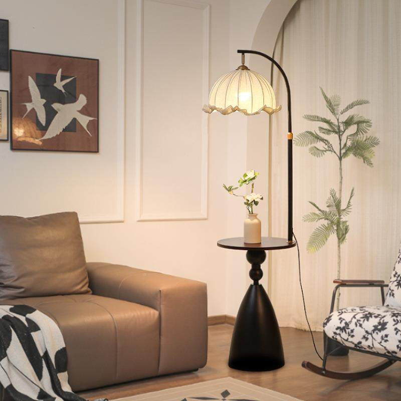 古客茶厅落地灯沙发旁边几置784物架法式感复古中卧室床头台灯具