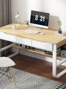 电出脑台式桌习租屋长桌MDO子工作台学桌书桌高09简约卧室女小