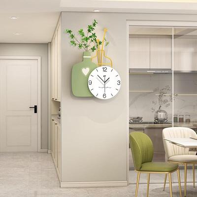 创奶油代挂钟客厅现意简约艺术时钟餐厅家风用挂墙装JT21279G饰画