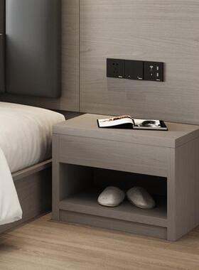 现代简约床头柜234寓酒店民宿公边置物柜挂板家床具衣储物收纳组