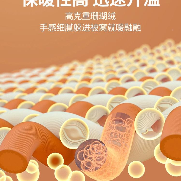 F9679H7T毯冬季珊瑚绒小毯子加午睡办公室沙发毯床上毛用盖毯厚被