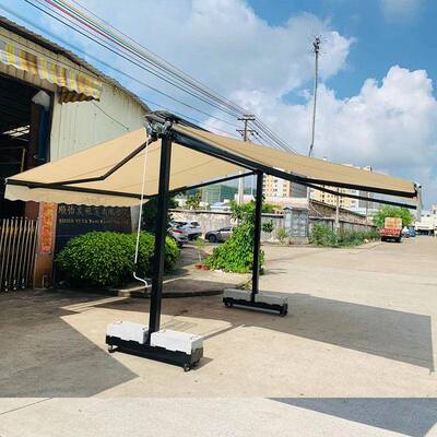 双庭开篷雨户遮阳棚伸缩蓬HWI汽车雨棚院露台商业街茶馆餐厅外蝴