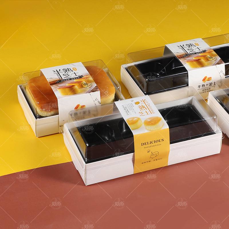 B142绿豆冰糕2粒包装盒3个装小西点轻乳酪蛋糕半熟芝士盒烘焙包装