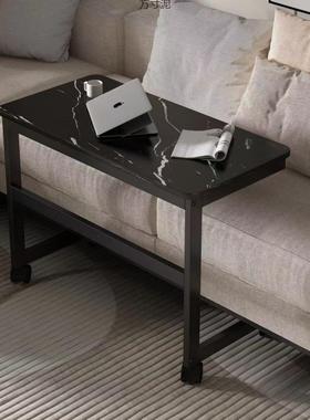 简易可移动方边家桌用简约卧室小IYD户型床边带小轮桌子学习书桌