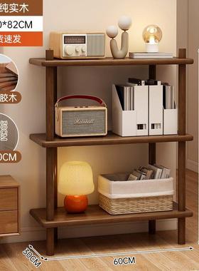 实木书架落地柜子置家物架儿收纳架用客童厅靠墙ASU架子架简易货