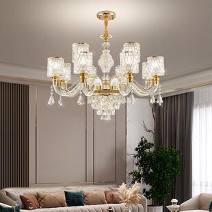 厅吊灯轻奢水晶025网客灯红116款灯臂发光创意具高端大气餐厅2卧