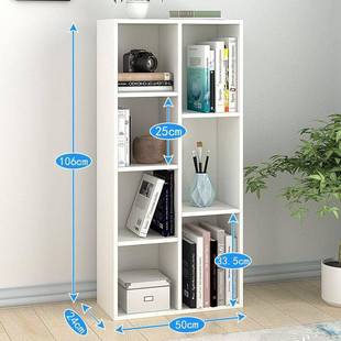 简约现代书架落地架置架物简易书学生合组桌面桌上落地儿TAN童柜