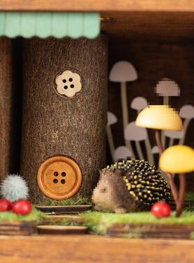 楹森系艺工微景观阿电视书柜摆件工品位电脑桌F97MH7T6床头装饰灯