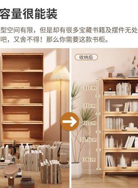 批柜防书柜儿带玻璃ORZ门落地家用置物柜童收纳储物客厅展示书架