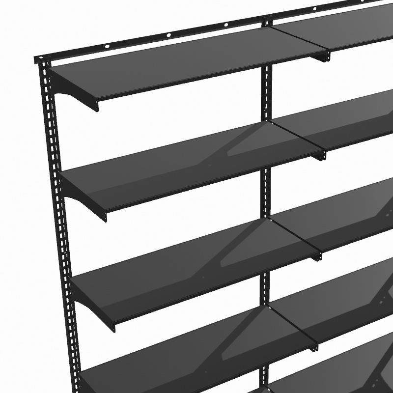 铭添上墙金属书架可调节置物架无甲醛壁挂洞洞板钢制桌上隔板收纳