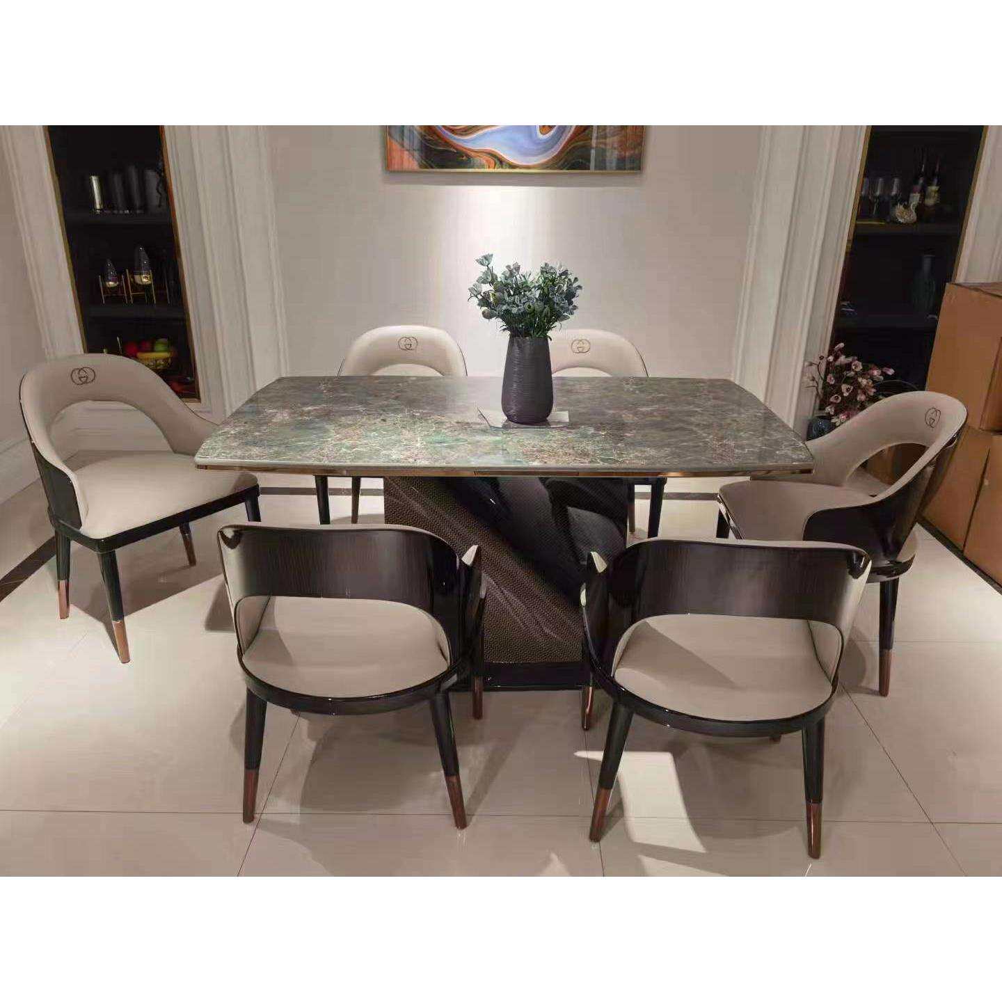 意式后现代简约风餐厅系列——长餐桌椅