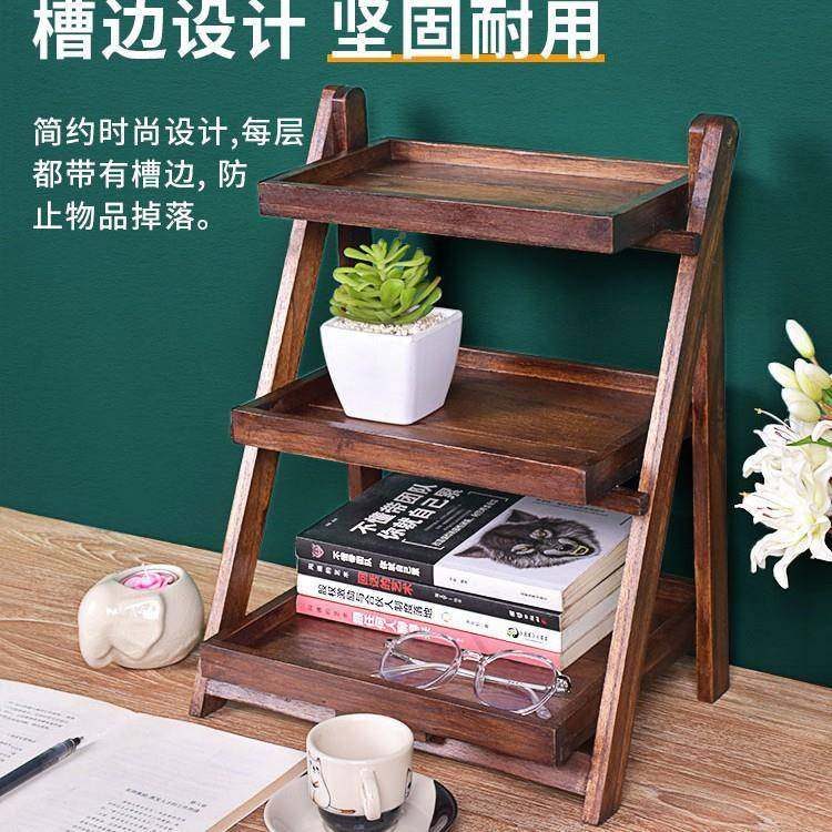 柚木折叠置物免安装浴收室卫生落间厨架房地F766SS9S木质纳架家用