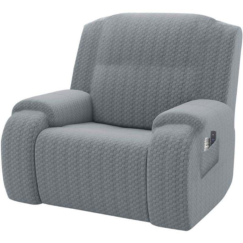 跨境亚马逊按摩椅套弹力加厚躺椅全包沙发套 简约4件式摇椅沙发罩