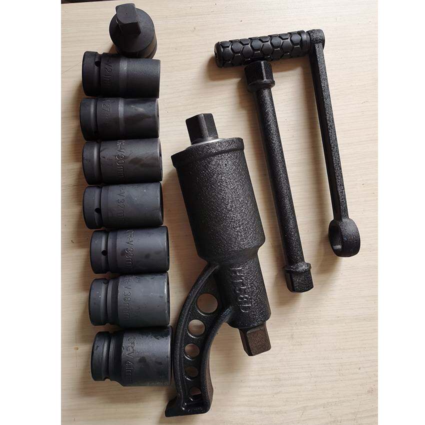 58D配8个套筒增力扳手省力扳手套装组合拆卸大货车轮胎工具禾田HT