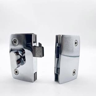 双边玻璃门锁带卫间指示指纹锁旋钮生门淋浴房门铸铜门BX-玻璃双