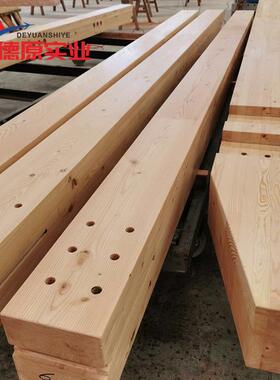 工厂直花旗松胶合木c2强度弧形OLL胶合木梁樟子销合松胶板