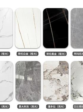 轻高端岩板餐桌椅组合TLc20简奢大实木圆桌现代约餐厅家用带转盘