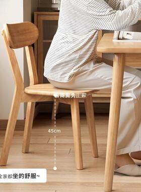实厅木椅子ZWV餐式椅家用餐桌椅商用简约靠背椅木头意复古餐凳子
