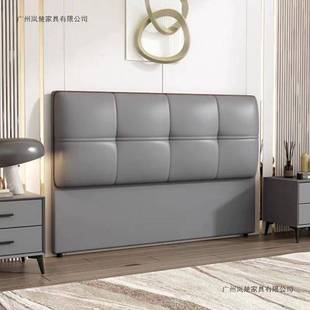 轻款 奢871实木床头单软包新网红简约现代落地背板靠买床头板