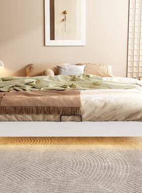 床无床头实木小简户型现代约B08#单双人矮床榻榻米1.5室m卧排骨架