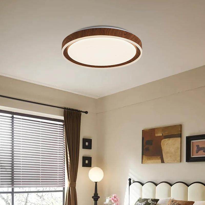 中古风668卧室灯吸灯圆形胡顶木色主卧灯全光谱护书眼桃房灯中山,家装灯饰光源,客厅吸顶灯,淘宝优惠券,粉丝福利购,淘宝优惠卷