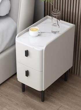 1线超窄小智型能床头柜无充电指纹XOS锁实木简约现代轻奢边窄边床