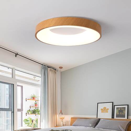 LEDX507智卧室吸顶灯能现简约代圆形日式木房纹色客厅主卧室书网