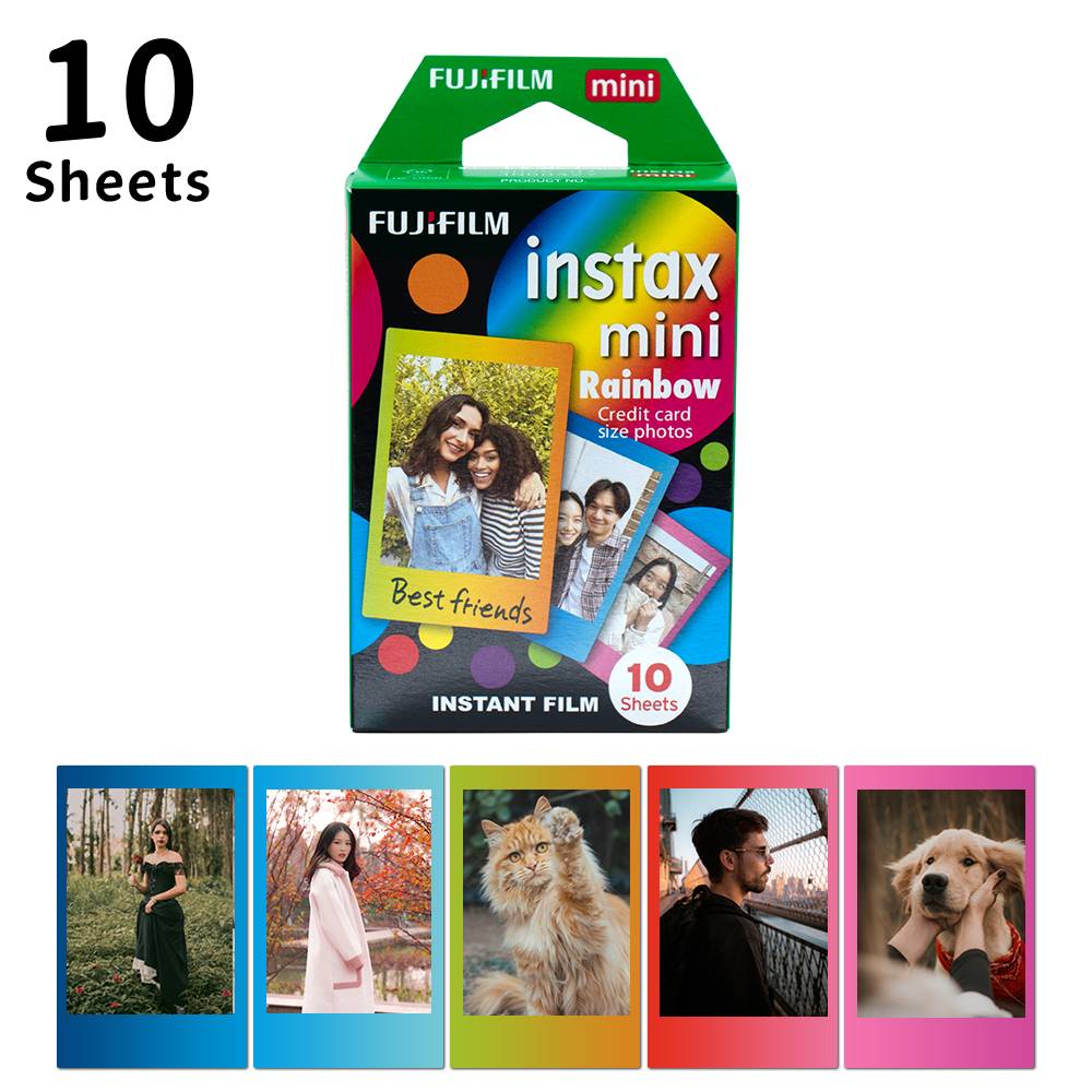 富士相纸白边拍立得mini12/7s/7c/7+/8/9/11/迷你25/40/200张通用