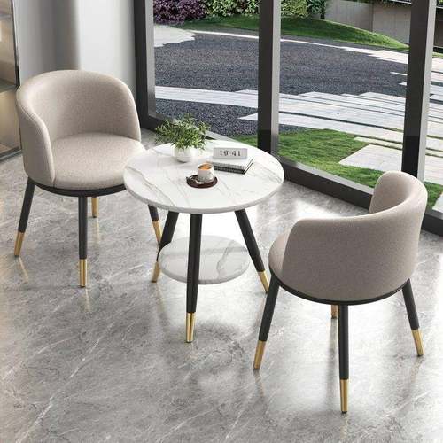 阳台小茶休桌椅套装闲轻奢网红一al123二椅子休息区会洽客谈桌椅组桌合